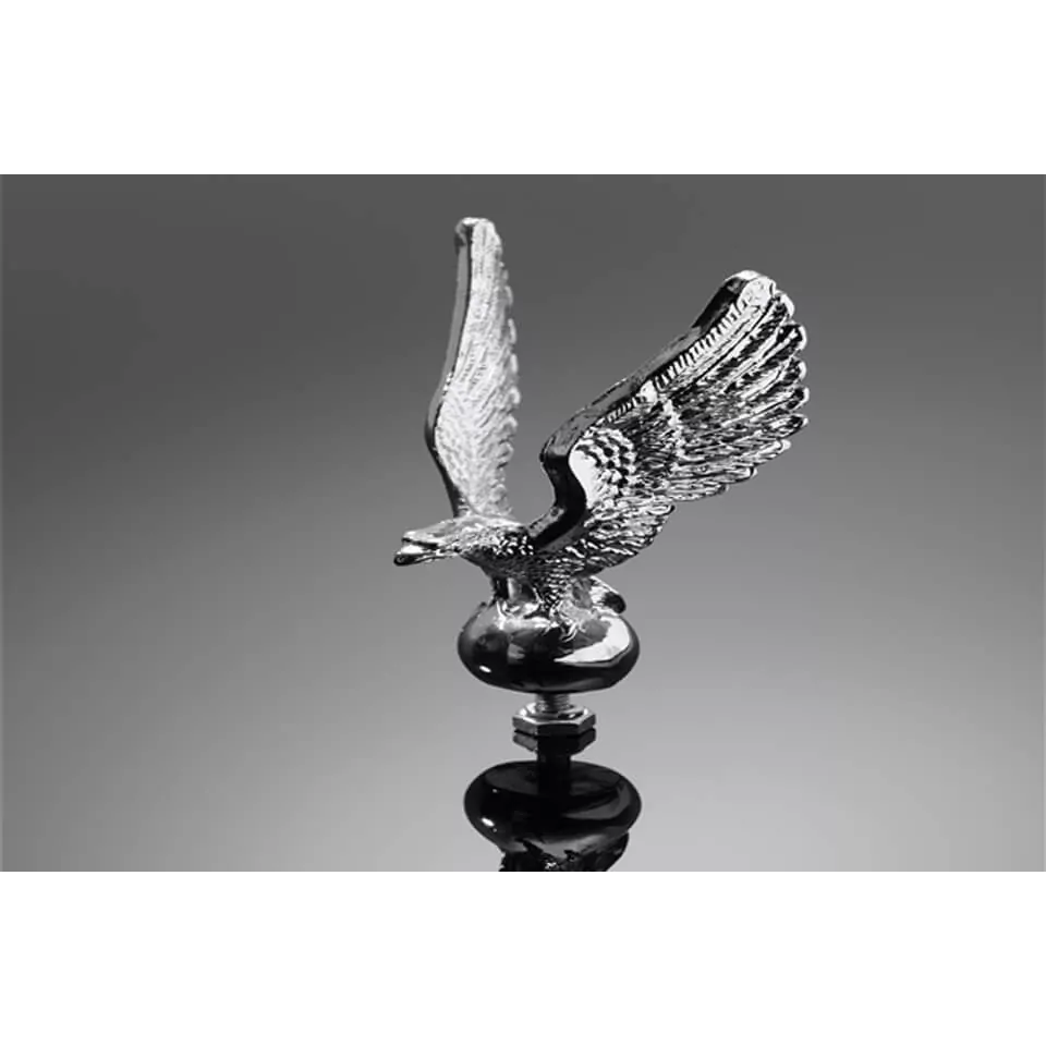 HIGHWAY HAWK Standing Hawk Motorcycle Figure, 9 cm hoch, chrome