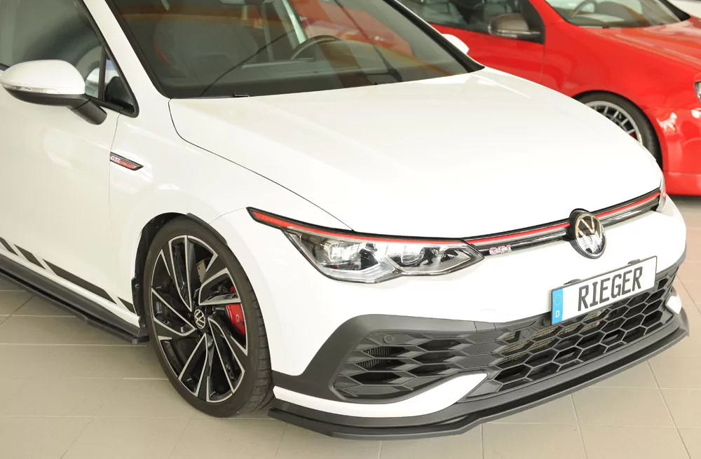 Rieger Seitenschweller rechts ansatz matt schwarz für VW Golf 8 GTI Clubsport 5-tür. 10.20-03.24 (bis Facelift)