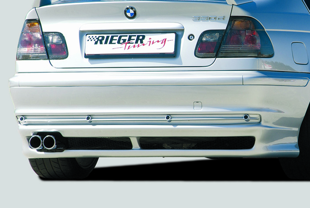 Rieger Heckansatz für BMW 3er E46 | Lim. 02.98-12.01 (bis Facelift) -> nicht für M-Technik, nicht für Faceliftmodelle!