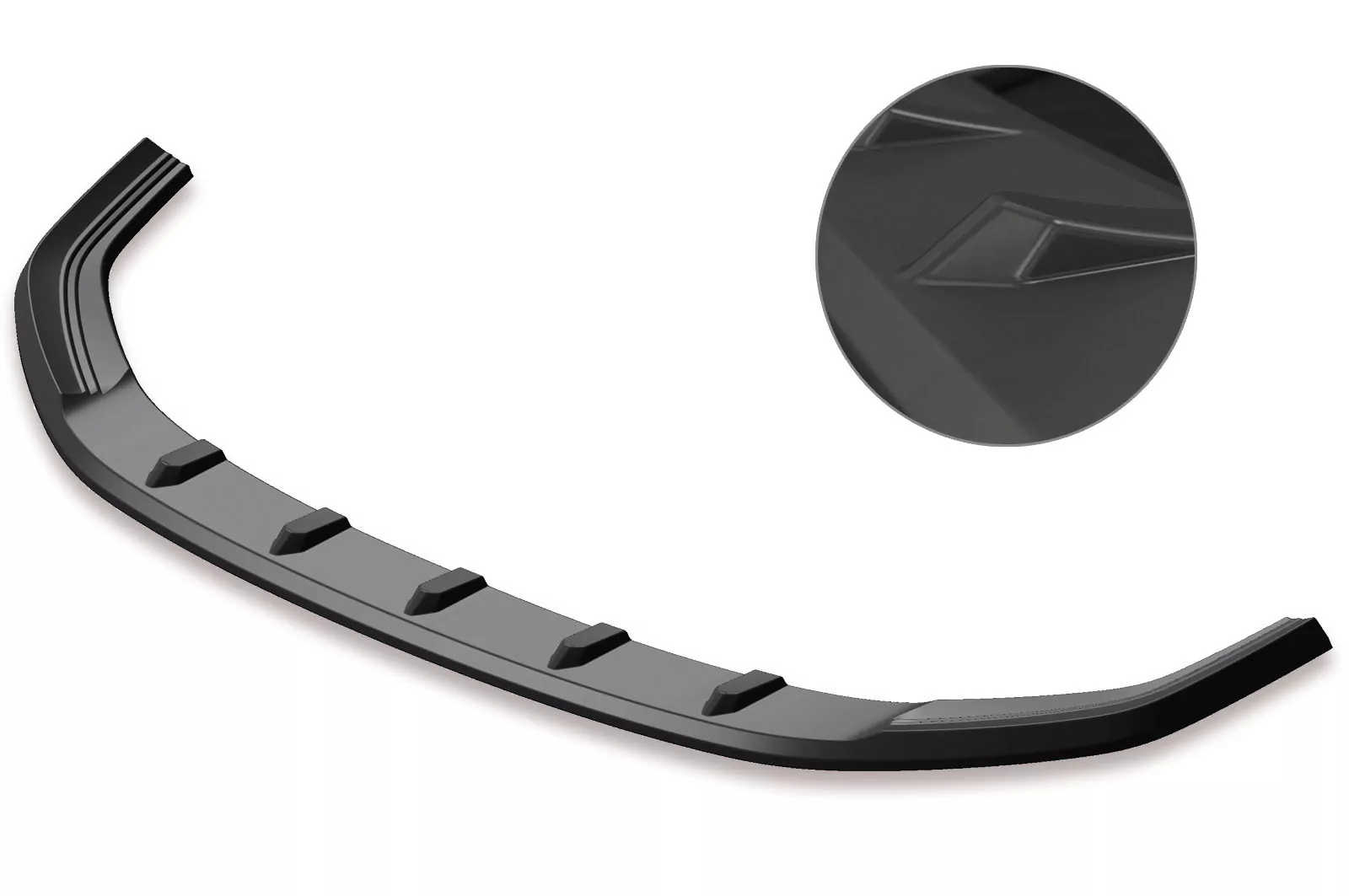 Cup-Spoilerlippe mit ABE für VW Polo VI 2G (Typ AW) GTI / R-Line Lackierfreundlich (schwarz matt)