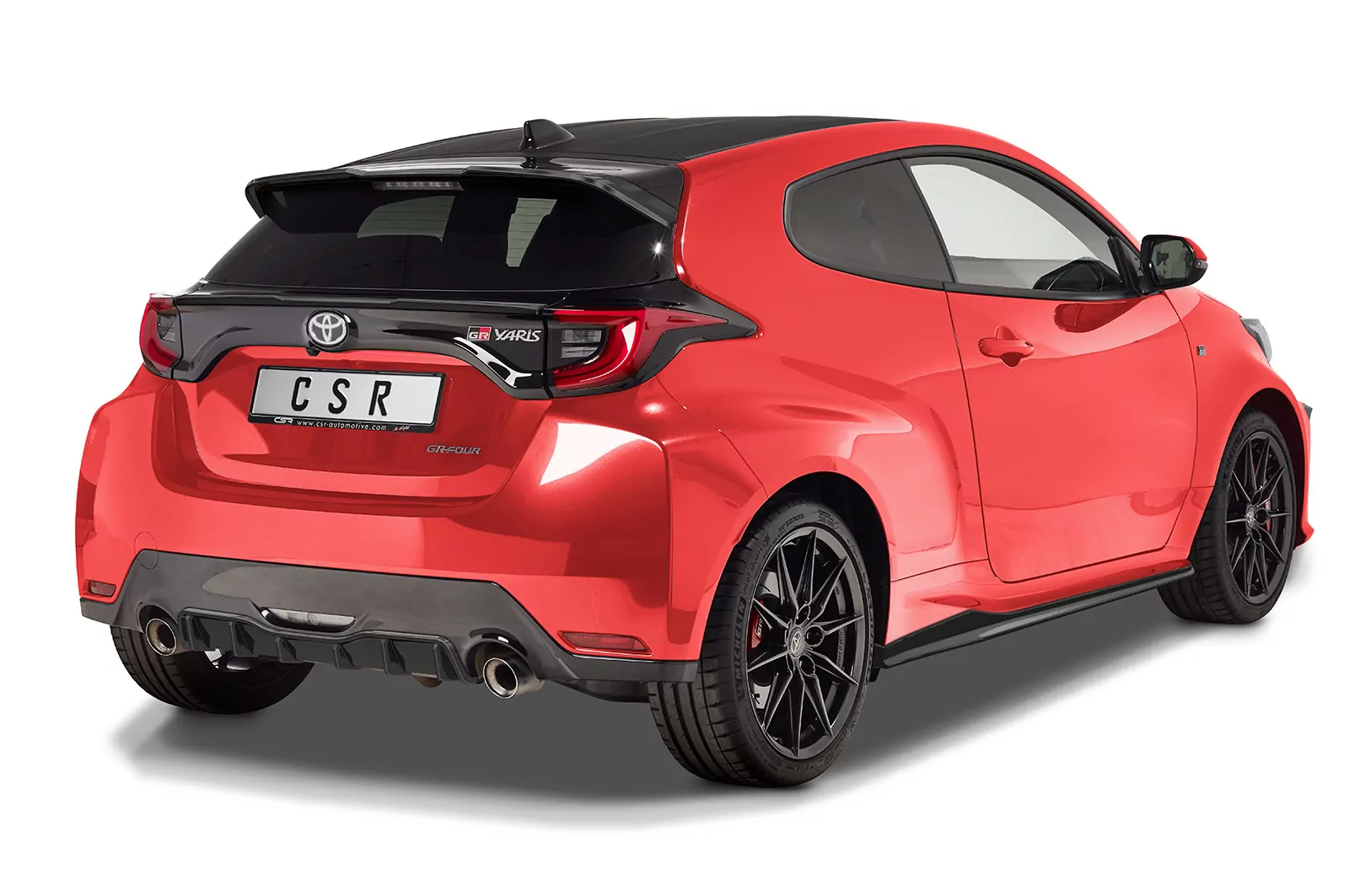 Heckflügel mit ABE für Toyota GR Yaris (Typ XP21) HF845 Schwarz Strukturiert