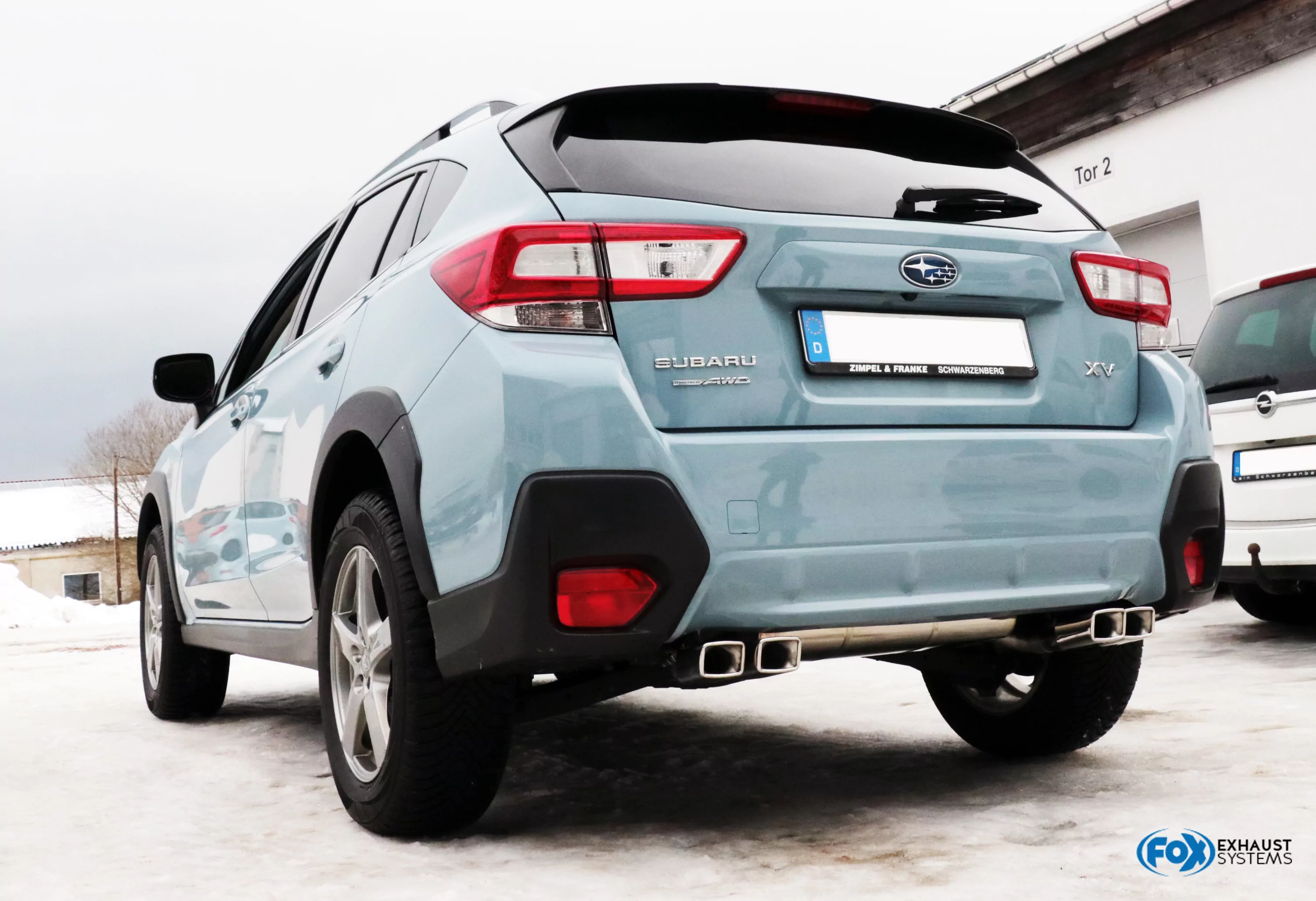 Subaru XV - G5  Endschalldämpfer quer Ausgang rechts/links - 4x Sonderendrohr