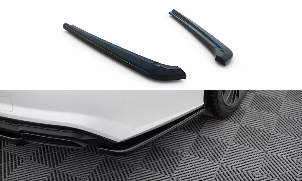 Heck Ansatz Flaps Diffusor Passend Für Diffusor Passend Für AUDI A7 S-LINE (FL) Schwarz Hochglanz Schwarz Hochglanz
