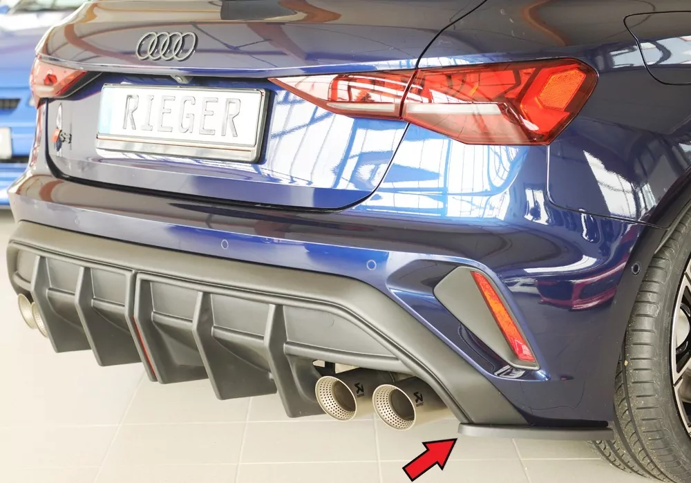 Rieger Heckschürzenansatz seitlich rechts für Audi A3 S3 (GY) 5-tür. (Sportback) 06.24- (ab Facelift)