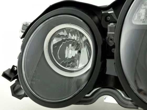 Scheinwerfer Set Mercedes E-Klasse Typ W210 Bj. 99-01 schwarz für Rechtslenker