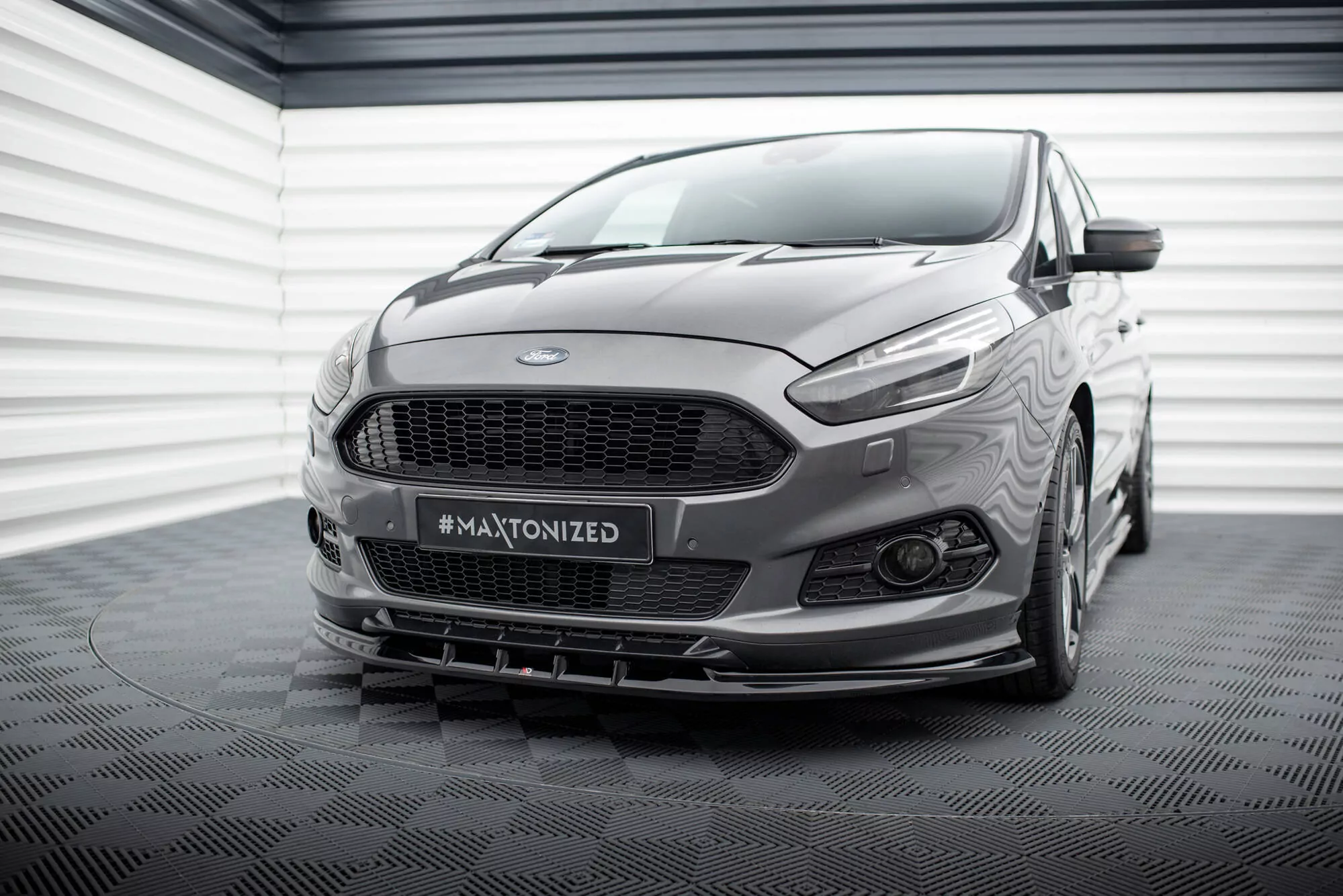 Front Ansatz Für Ford S-Max ST-Line Mk2 Schwarz Hochglanz