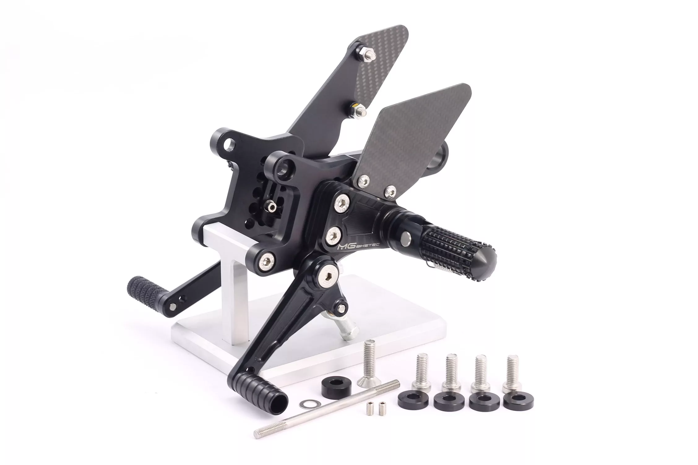 MG Biketec Sportfussrastenanlage / Rastenanlage / Fußrastenanlage mit ABE, gültig in D - A - CH für Aprilia RSV4 1000 RR ab 2017-2020