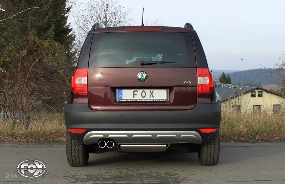 Skoda Yeti 5L - Frontantrieb  Endschalldämpfer - 2x80 Typ 12