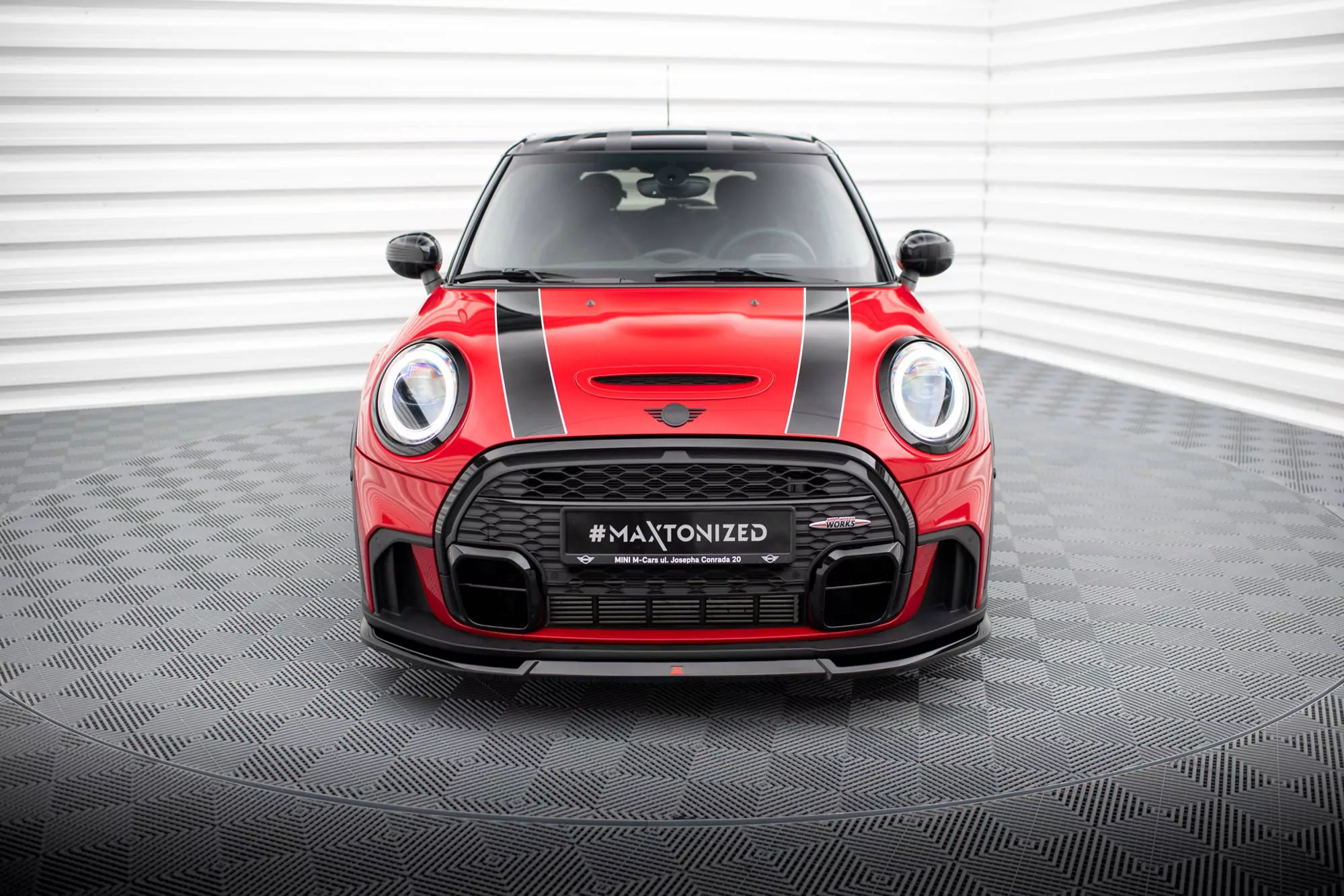Front Ansatz V.2 Für Mini Cooper S John Cooper Works F56 Facelift Schwarz Hochglanz