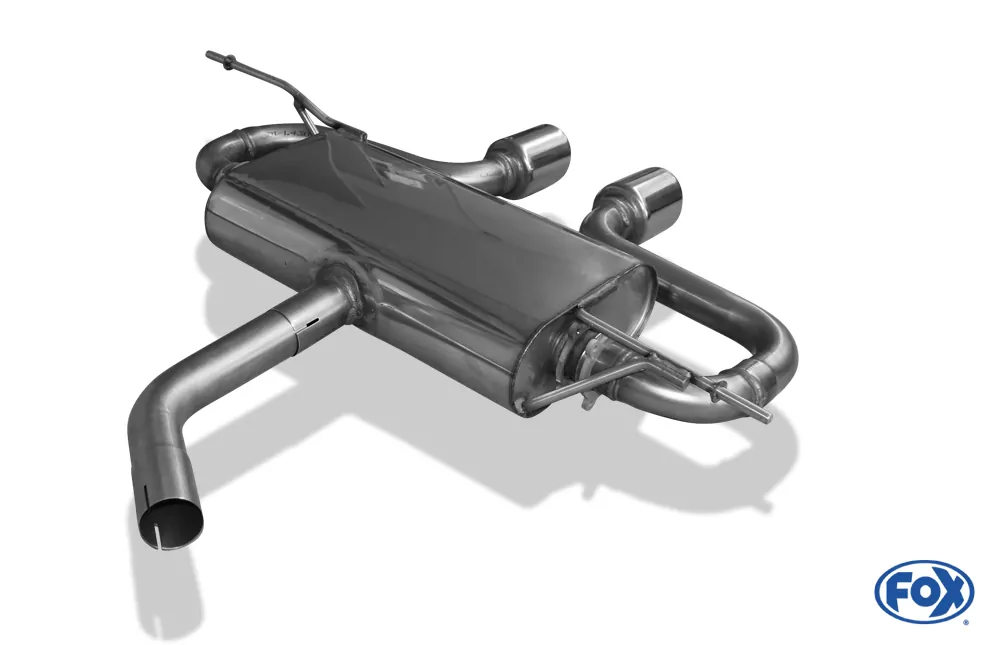 VW Golf V  Endschalldämpfer Ausgang mittig R32-Design - 2x90 Typ 16 mittig