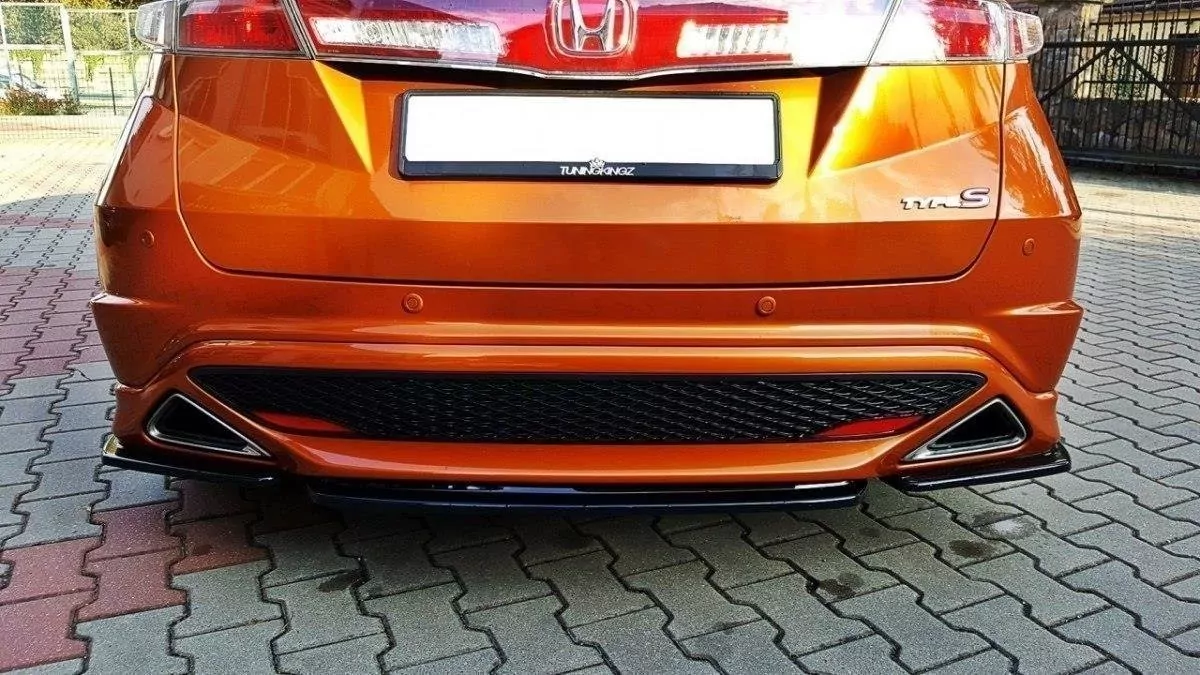 Mittlerer Diffusor Heck Ansatz Passend Für Passend Für HONDA CIVIC VIII TYPE S/R  Schwarz Hochglanz Schwarz Hochglanz