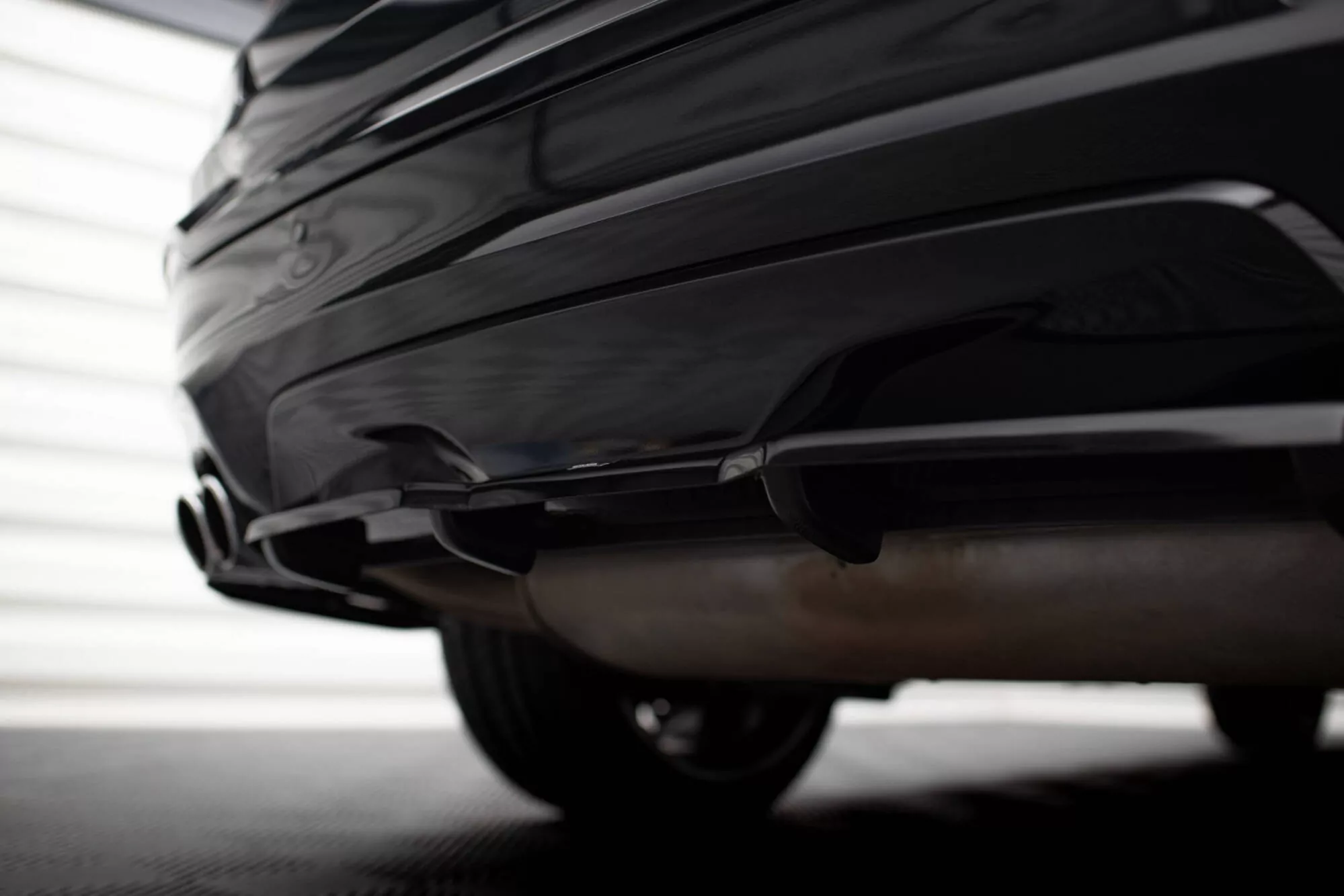 Mittlerer Diffusor Heck Ansatz Für BMW X4 M Paket DTM LOOK Schwarz Hochglanz