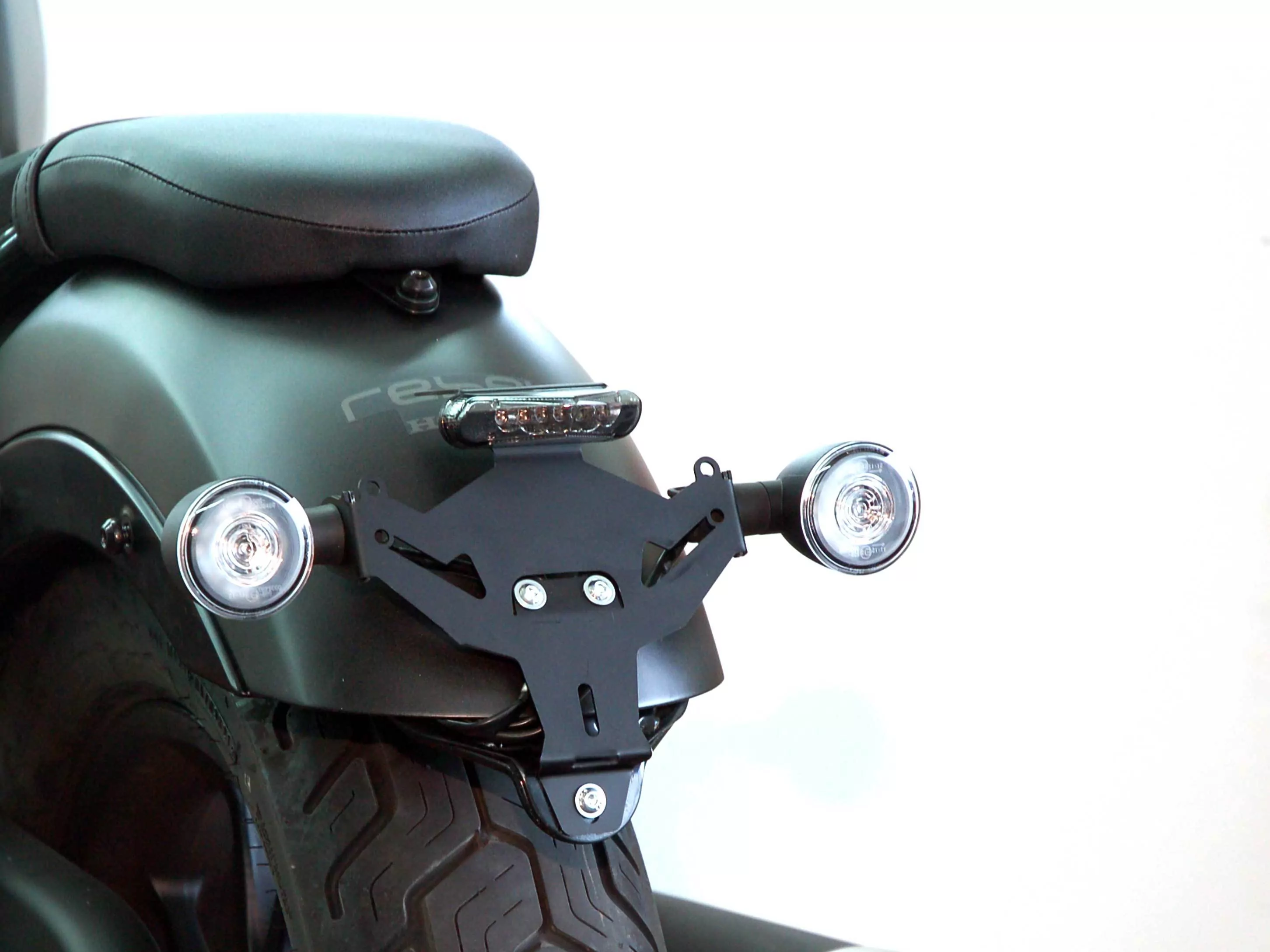 Kennzeichenhalter IQ8 für Honda CMX 500 Rebel (2017-2019) für Zubehörblinker
