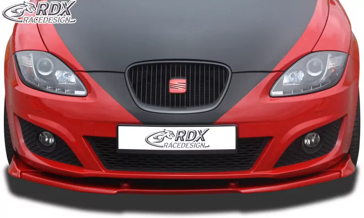 RDX Frontspoiler VARIO-X für SEAT Leon 1P Facelift 2009+ (nicht FR, Cupra) Frontlippe Front Ansatz Vorne Spoilerlippe