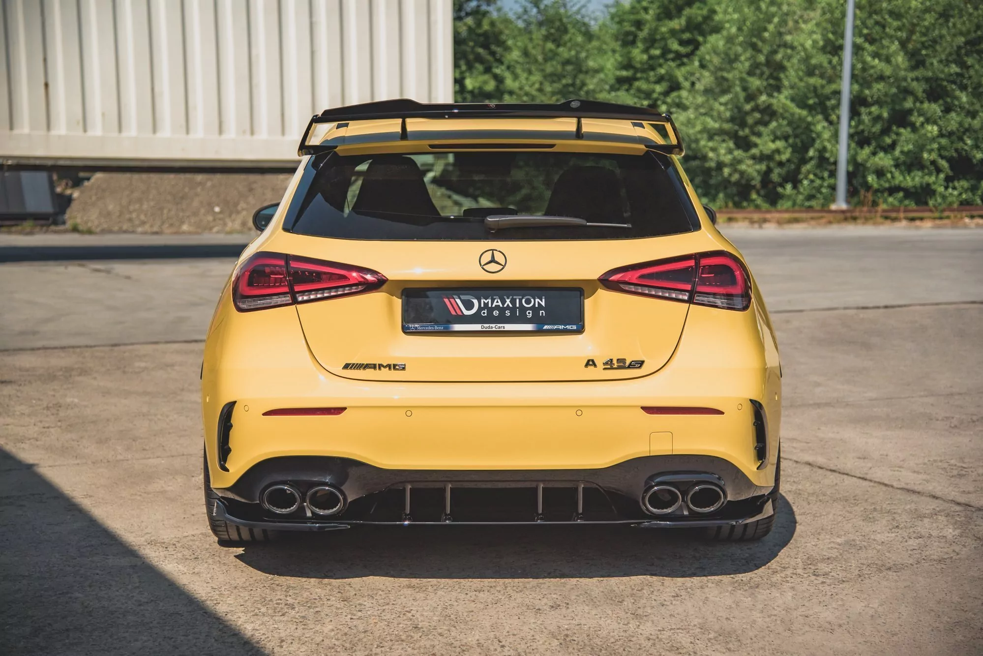 Spoiler CAP Passend Für Mercedes-AMG A 45 S W177 Schwarz Hochglanz