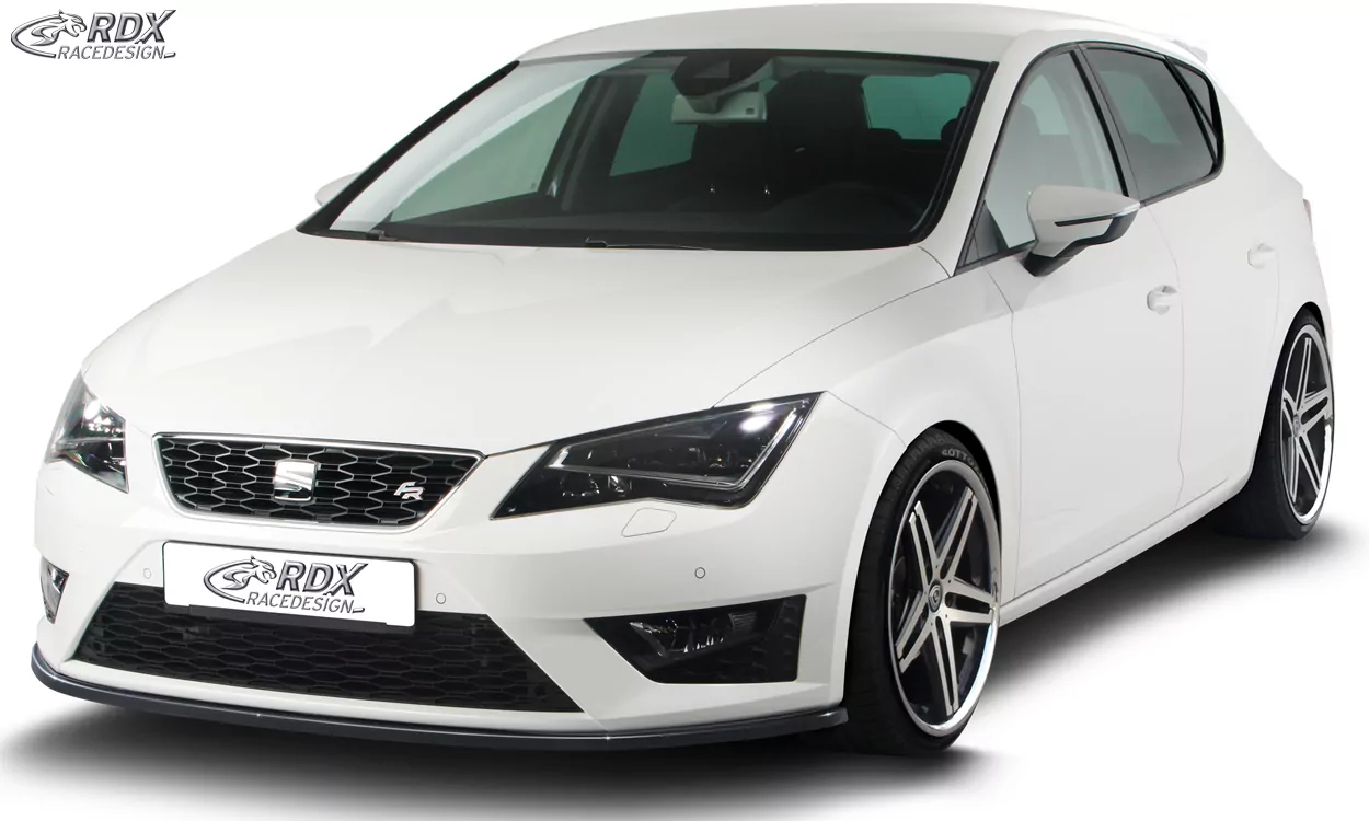 RDX Frontspoiler für SEAT Leon 5F FR + Cupra / Leon 5F SC FR + Cupra / Leon 5F ST FR + Cupra Frontlippe Front Ansatz Vorne Spoilerlippe Schwert
