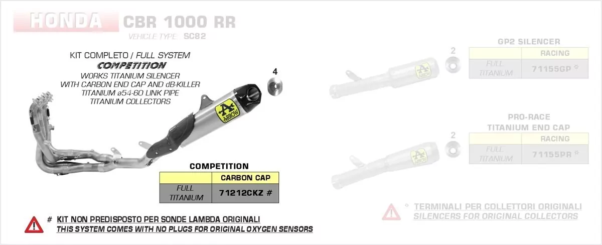 71212CKZ-Arrow Competition Volltitan Honda CBR 1000 RR 20-