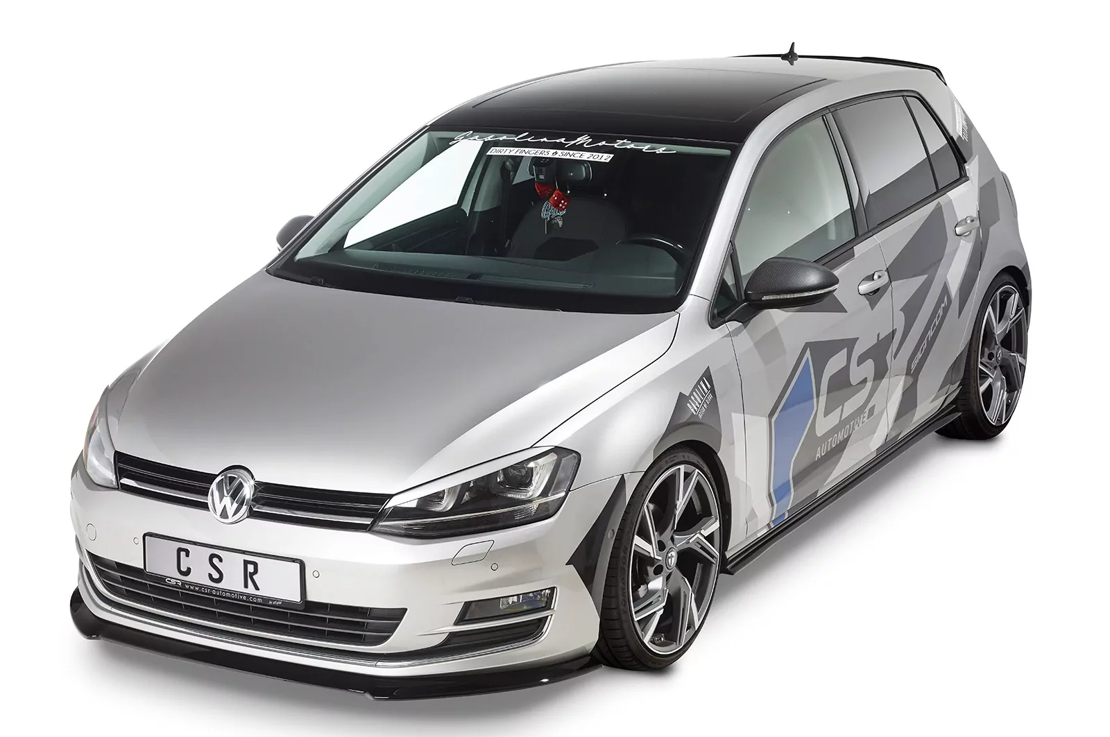Seitenschweller für VW Golf 7 (Typ AU) Lackierfreundlich (schwarz matt)