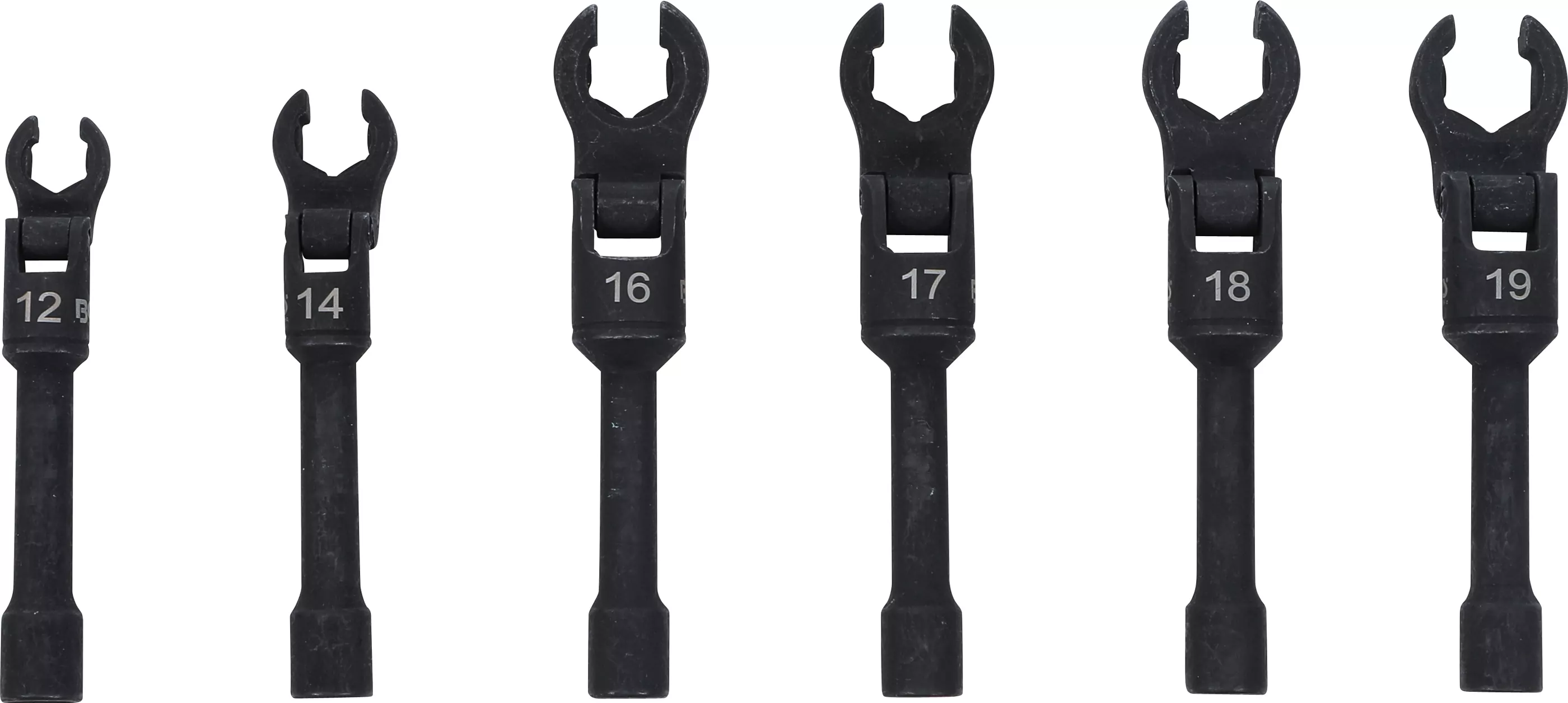 Hahnenfußschlüssel-Satz | Antrieb Innenvierkant 10 mm (3/8") | mit Gelenk | 6-tlg.