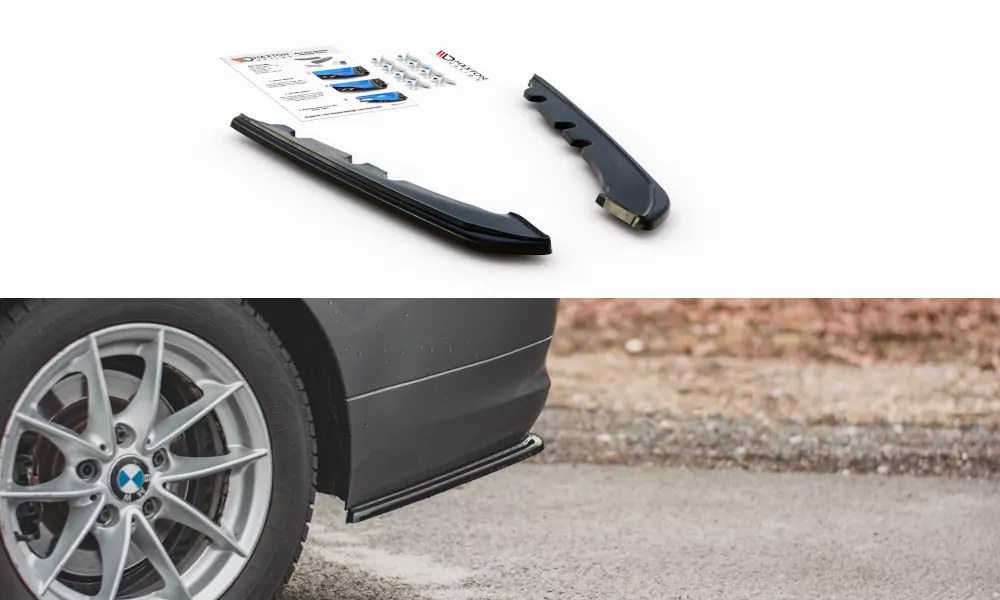Heck Ansatz Flaps Diffusor Passend Für Diffusor Passend Für BMW 3er E91 FL Schwarz Hochglanz Schwarz Hochglanz