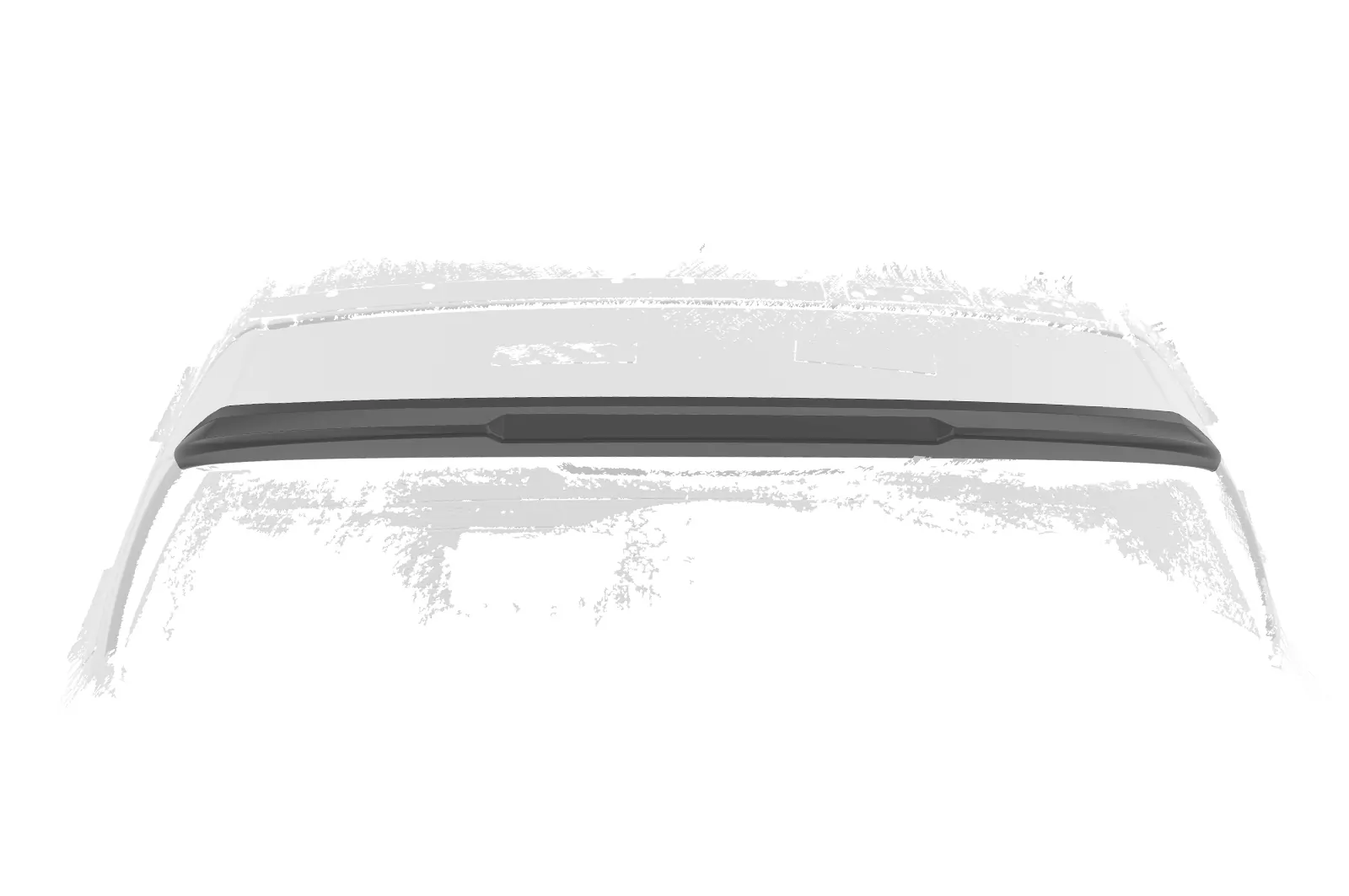 Heckflügel mit ABE für Renault Captur I HF073 Schwarz Strukturiert