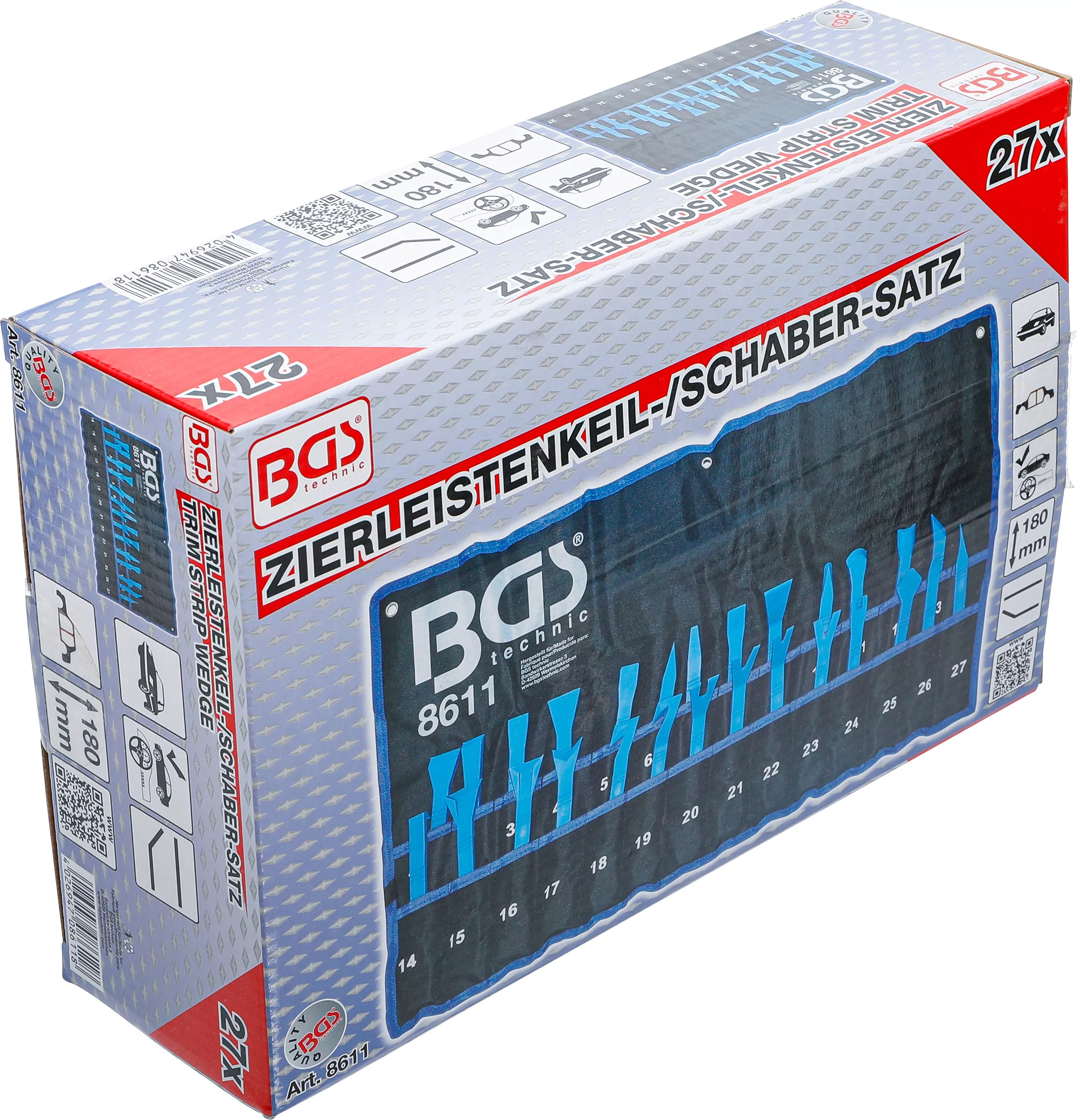 Zierleistenkeil-/Schaber-Satz | 27-tlg.