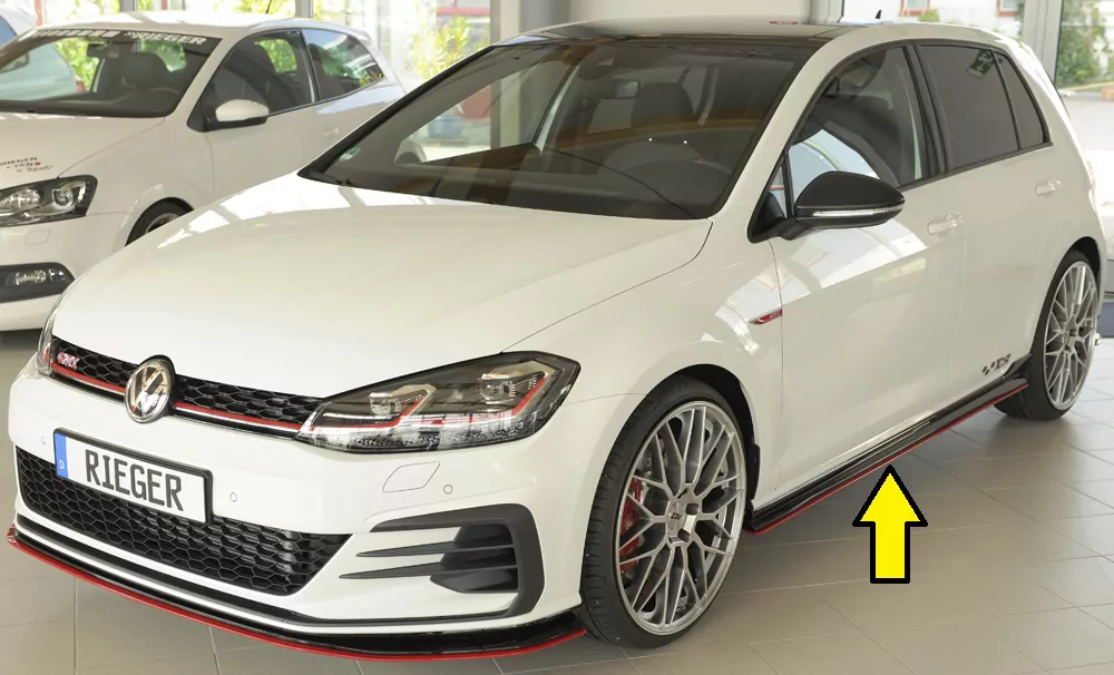 Rieger Seitenschwelleransatz für VW Golf 7 GTI-TCR | 5-tür. 01.19- für orig. GTI-TCR - Seitenschweller