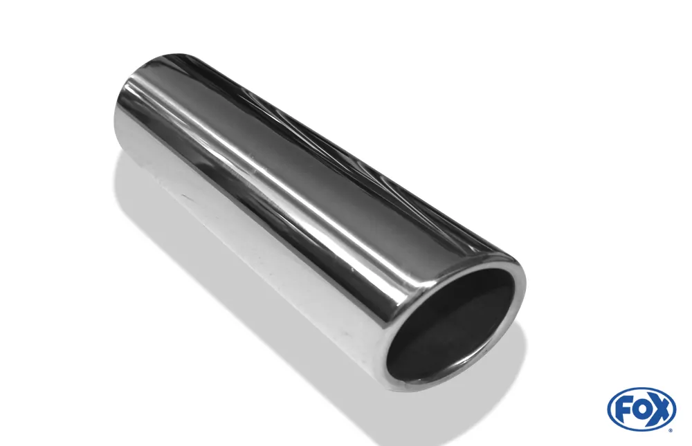 Anschweißendrohr Typ 16  Ø 80 mm / Länge: 300 mm  - rund / eingerollt / 15° abgeschrägt / ohne Absorber