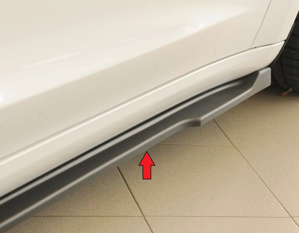 Rieger Seitenschweller rechts ansatz matt schwarz für Tesla Model 3  (003)  10.23- (ab Facelift)