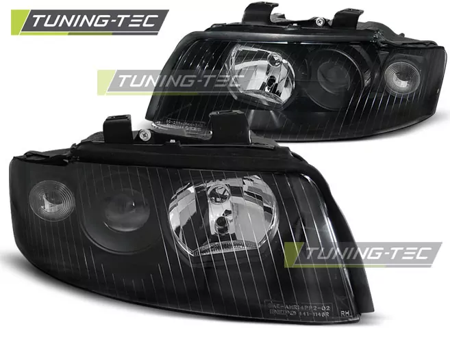 HEADLIGHTS BLACK fits AUDI A4 B6 10.00-10.04