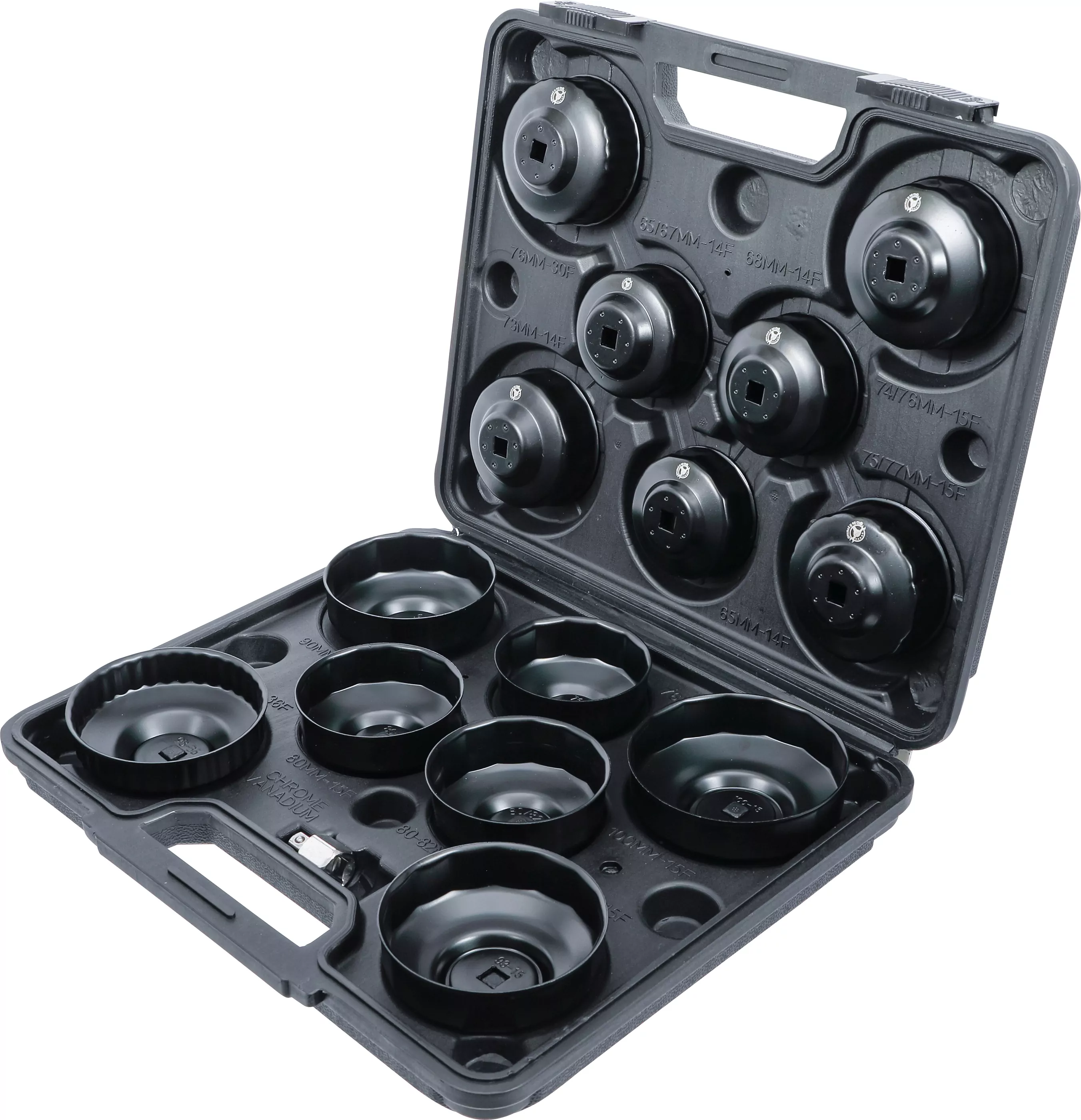 Ölfilterschlüssel-Satz | Antrieb Innenvierkant 10 mm (3/8") | 14-tlg.