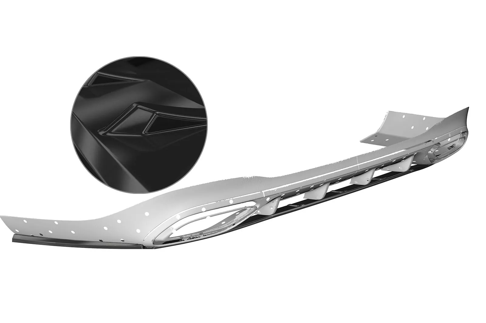 Heckansatz für Mercedes Benz CLA X118 AMG-Line Glossy (schwarz hochglanz)