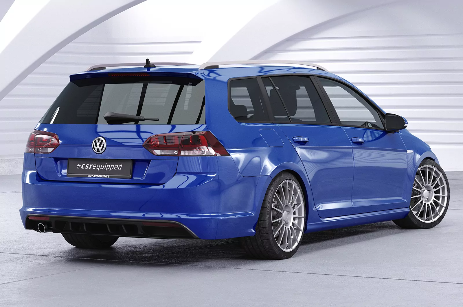 Heckansatz für VW Golf 7 Variant R-Line HA242 Strukturiert (schwarz matt)