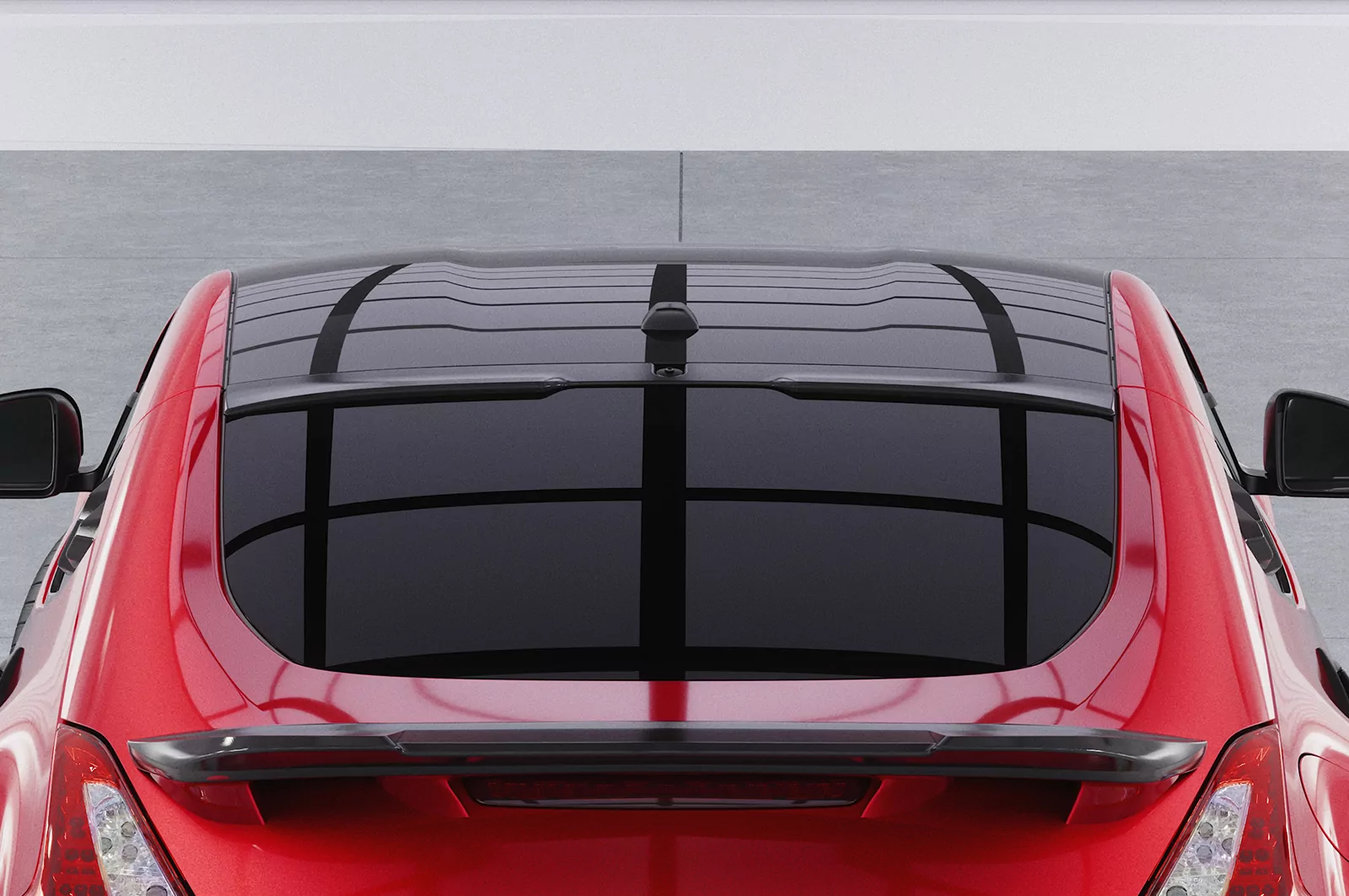 Heckscheibenblende für Nissan 370Z (Z34) Coupe HSB115 Schwarz Strukturiert