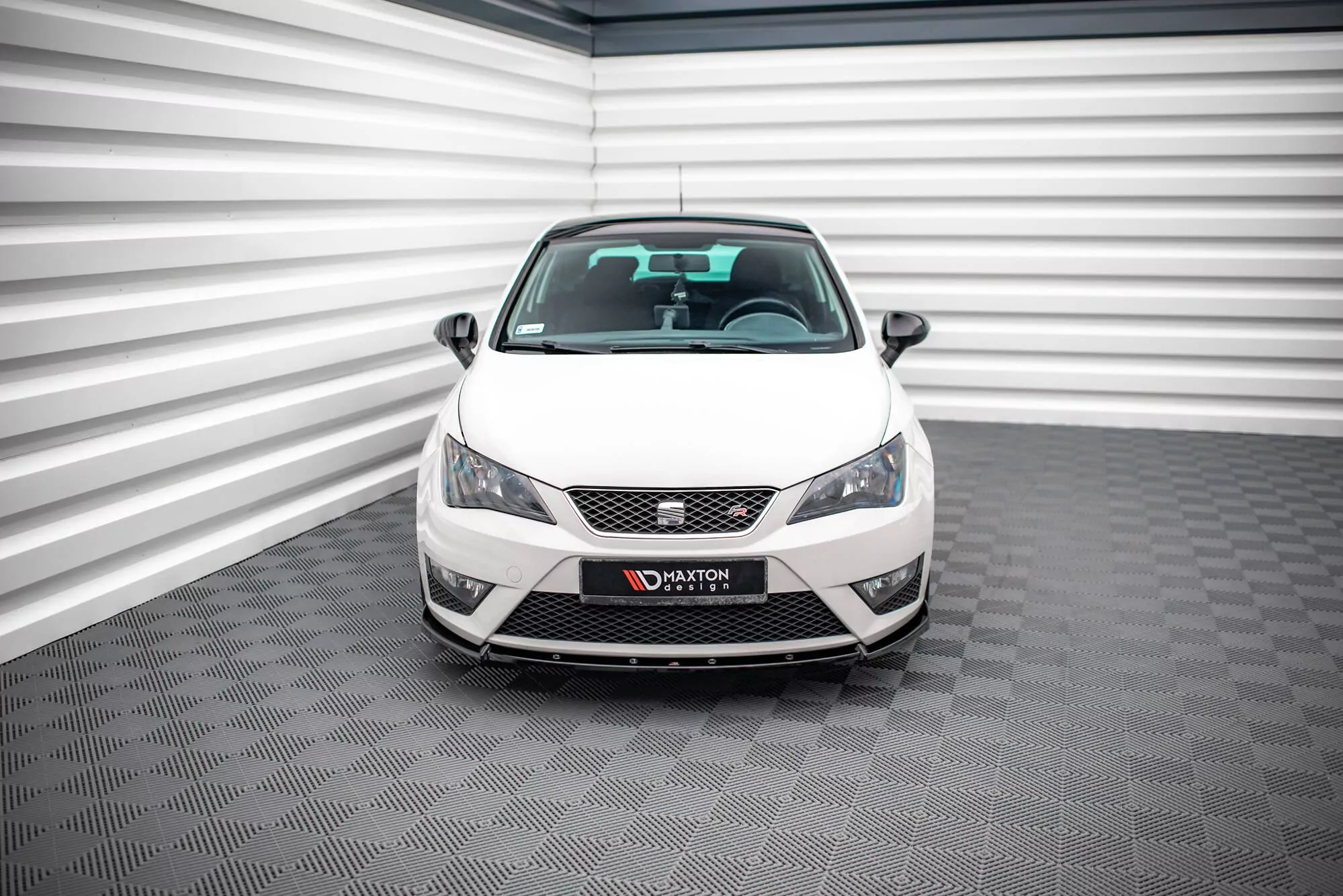Front Ansatz V.2 Für Seat Ibiza FR SC Mk4 Facelift Schwarz Hochglanz