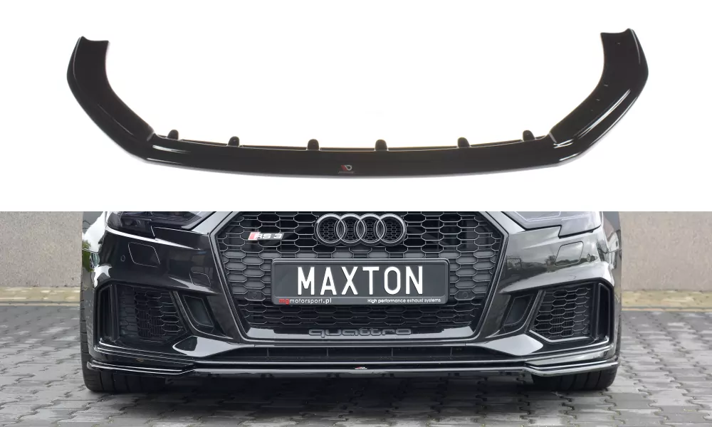 Front Ansatz Passend Für V.2 Passend Für AUDI RS3 8V FL SPORTBACK Schwarz Hochglanz Schwarz Hochglanz
