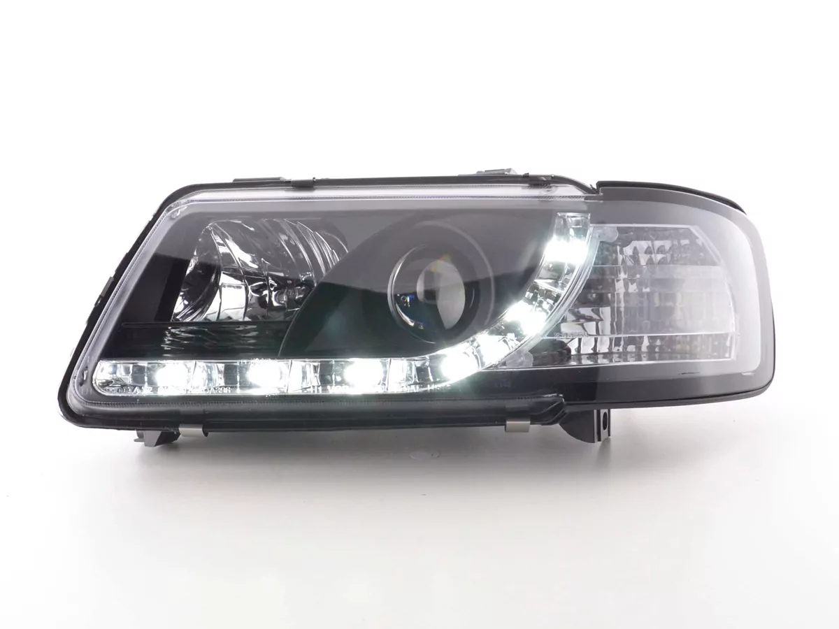 Scheinwerfer Set Daylight LED Tagfahrlicht Audi A3 Typ 8L Bj. 96-00 schwarz