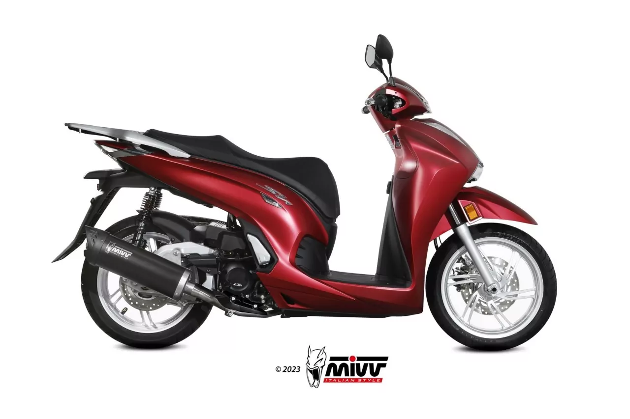 MIVV MOVER Edelstahl Schwarz Mit Kat HONDA ADV-SH-FORZA 350 22-24