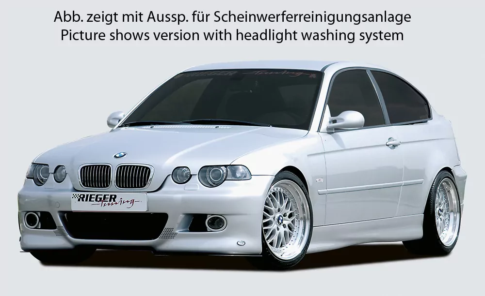 Rieger Spoilerstoßstange für BMW 3er E46 | Compact 02.02- (ab Facelift) -> auch für größere Modelle (323 ->)