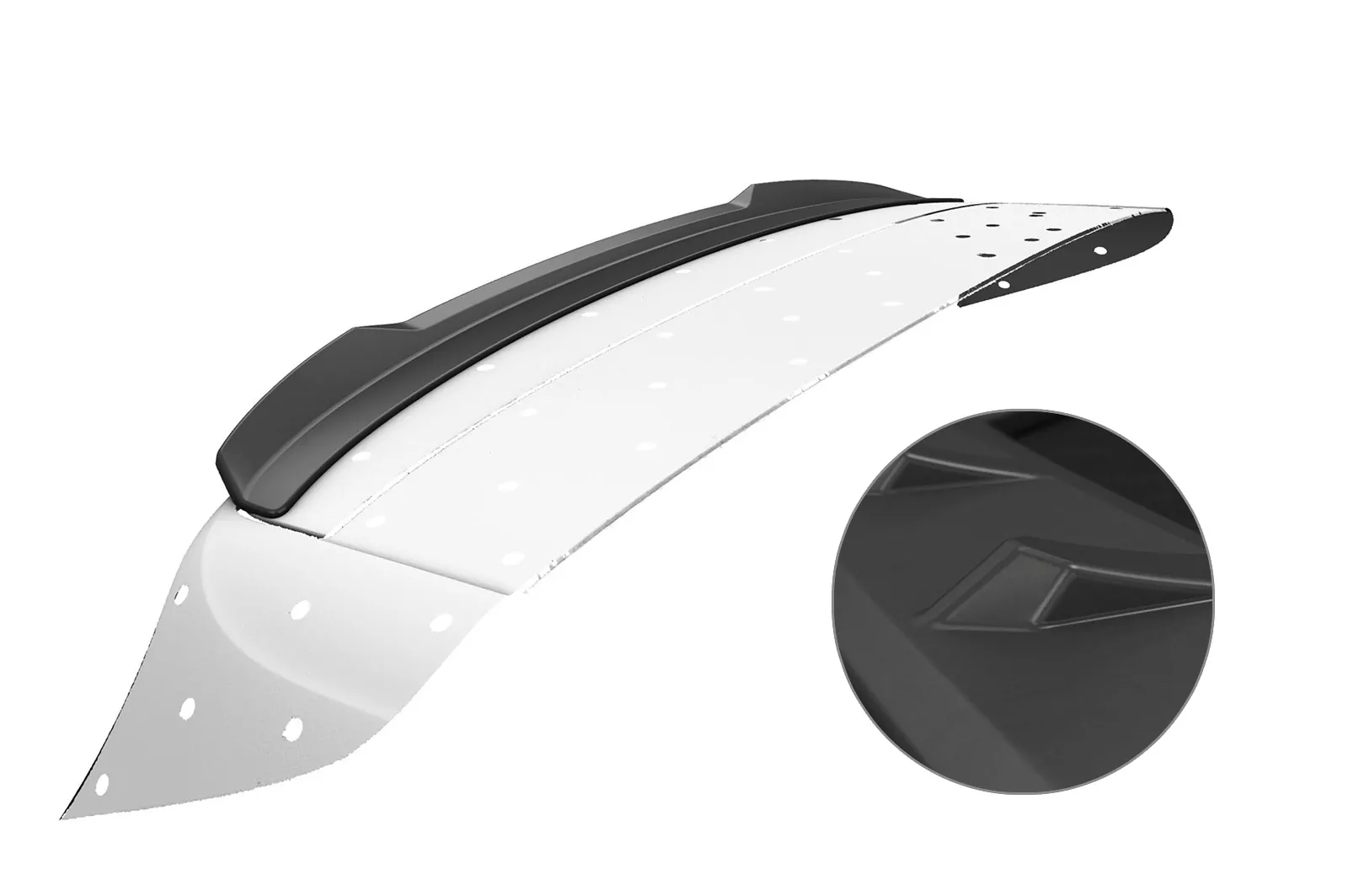 Heckflügel für Porsche Panamera 2 (Typ 971) Sport Turismo Lackierfreundlich (schwarz matt)