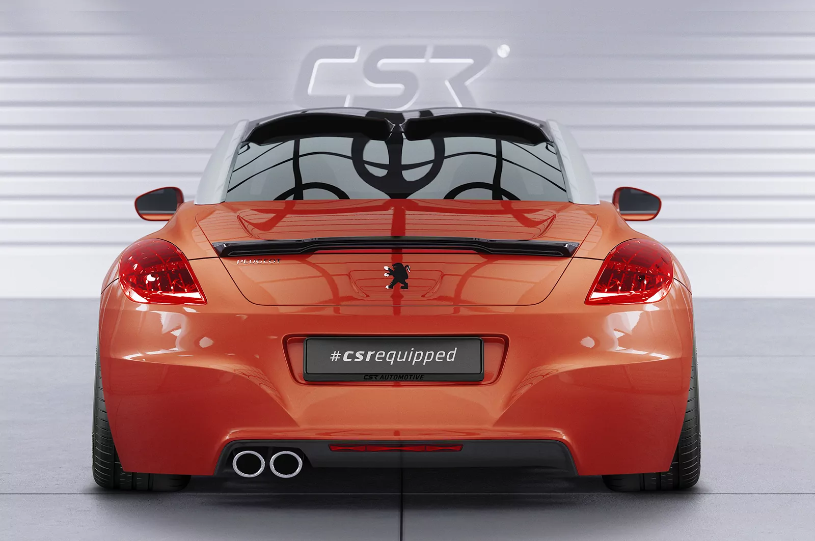 Heckscheibenblende für Peugeot RCZ HSB109 Schwarz Strukturiert