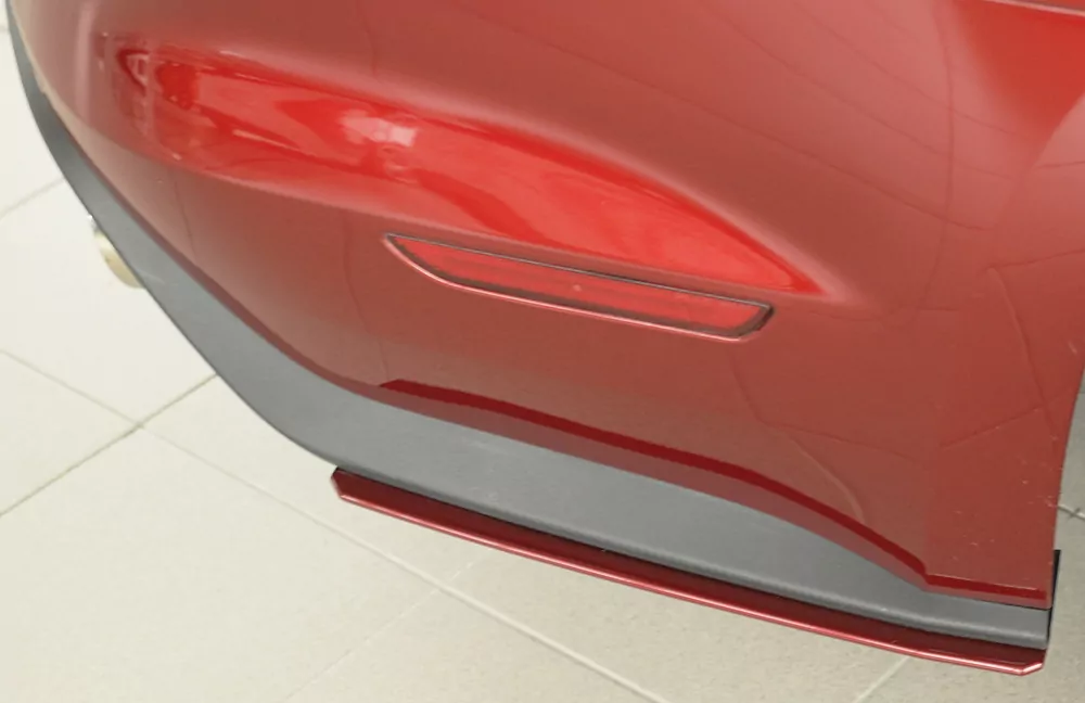 Rieger Heckschürzenansatz seitlich rechts für Ford Mustang 6 (LAE) | Coupé 11.14-07.17 (bis Facelift) für orig. GT-Heckschürze      in Vorbereitung !