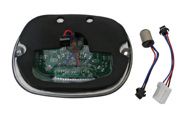 SHIN YO LED-Rücklicht, getöntes Glas und Chromreflektor, für viele HD-Modelle 1973-1998 E-geprüft