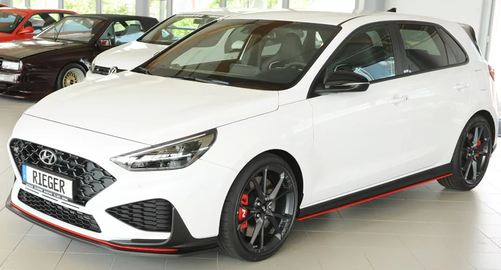 Rieger Spoilerschwert matt schwarz für Hyundai i30 N-Performance  (PDE) 5-tür. (Schrägheck) 05.21- (ab Facelift)