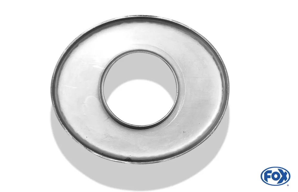 Deckel aufgestellt für Endrohr oval  129x106mm - Loch: 50mm