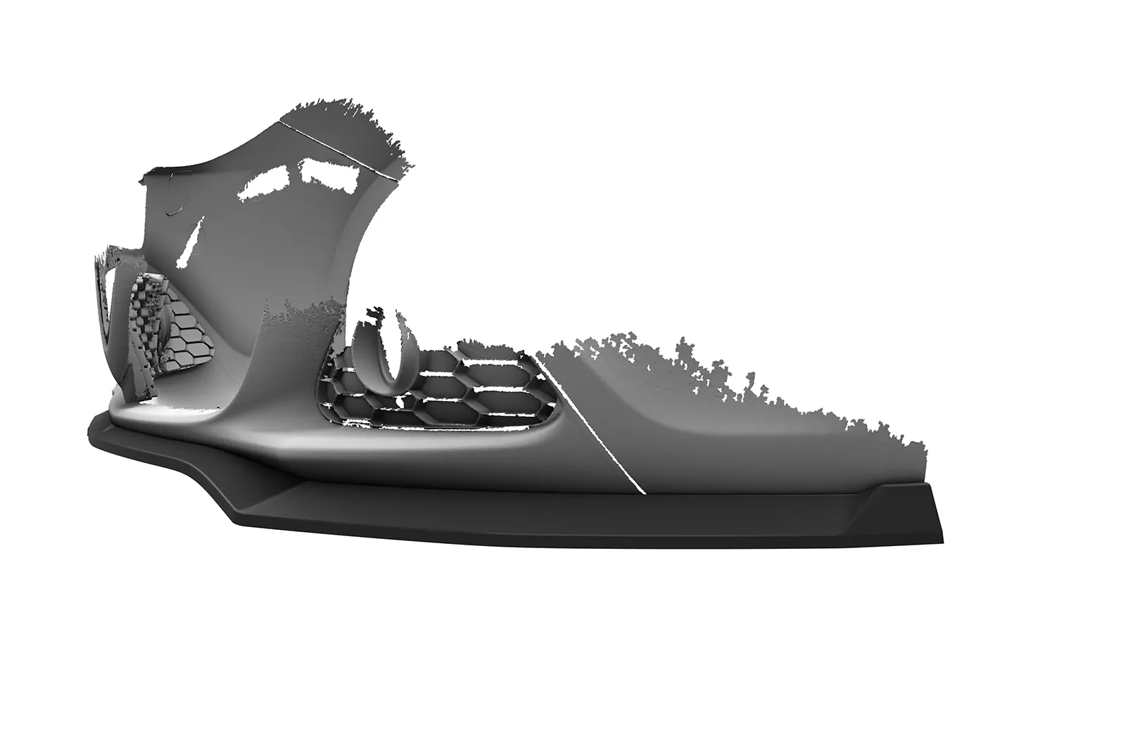 Cup-Spoilerlippe mit ABE für Alfa Romeo Giulietta (Typ 940) CSL834 Schwarz Strukturiert