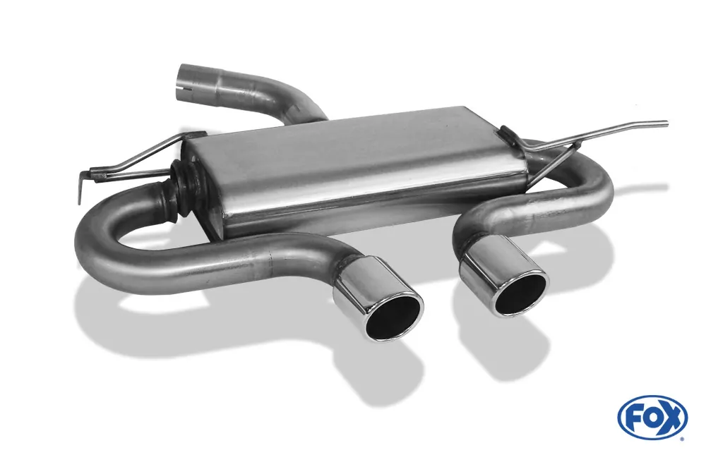 VW Golf V TSI  Endschalldämpfer Ausgang mittig R32-Design - 2x90 Typ 16 mittig