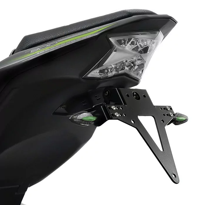 Kennzeichenhalter | KAWASAKI Z900 | Z-H2 | 17-20 verstellbar | schwarz | inkl. Reflektorhalter