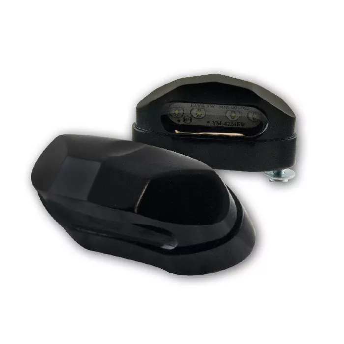 LED-Kennzeichenbeleuchtung "Micro Space" | schwarz Alu gefräst | L55 x B30 x H24mm | E-geprüft