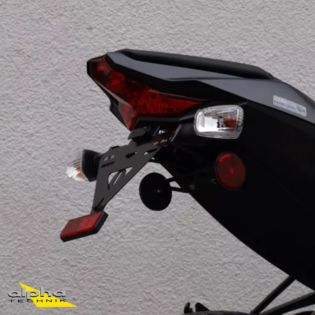 alpha Technik Kennzeichenhalter für Kawasaki ZX10R, Typ ZXT00S, Modelljahr 2016-